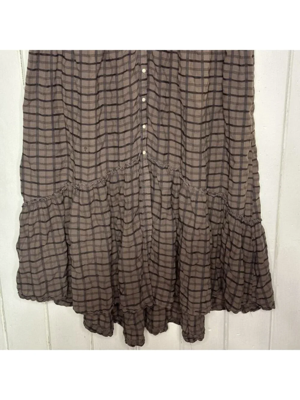 Free People Edie Size Large Oversized Duster Lagenlook Cottagecore Maxi Dress - Picture 4 of 16